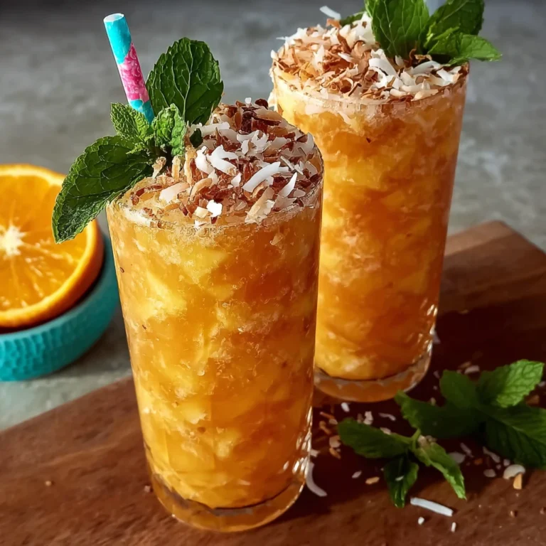 Flavorful Coconut Rum Punch Recipe Tropical Fruit Garnish
