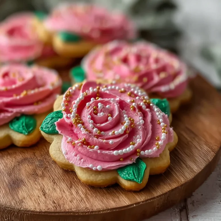 Perfect Decorated Rose Sugar Cookies Royal Icing Recipe