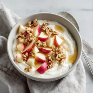 Apple Walnut Yogurt Bowl: Healthy Breakfast & Snack Idea
