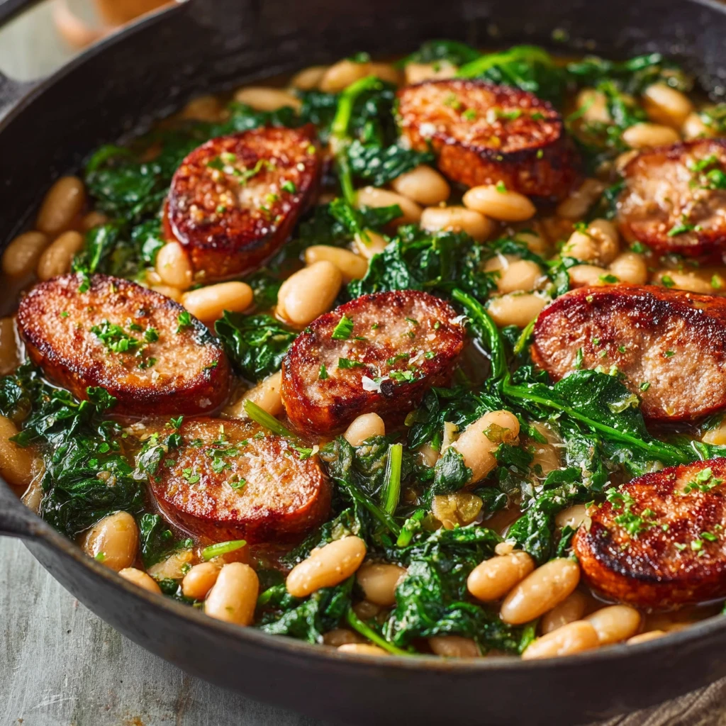 Chicken Sausage White Bean Skillet