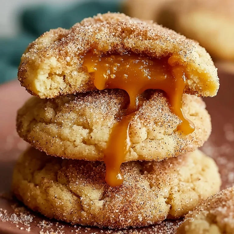 Brown Sugar Cinnamon Butter Cookies Gooey Caramel Centers