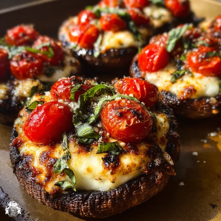 Caprese Stuffed Garlic Butter Portobellos