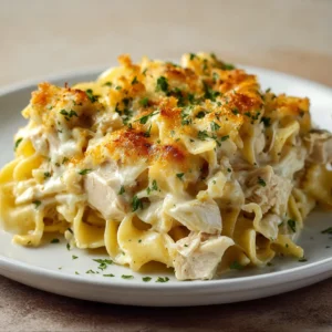Cheesy Million Dollar Chicken Noodle Casserole
