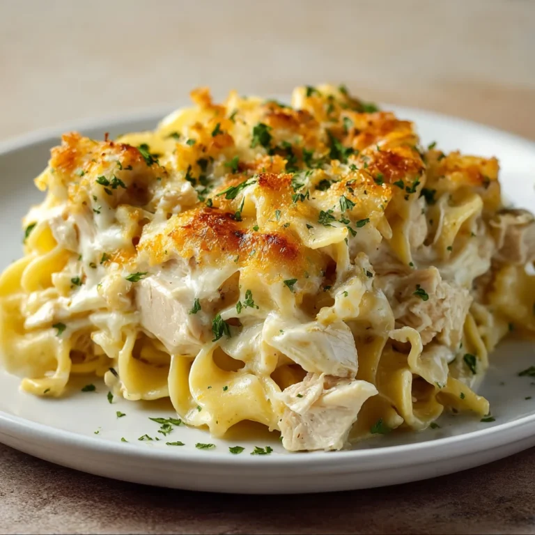 Cheesy Million Dollar Chicken Noodle Casserole