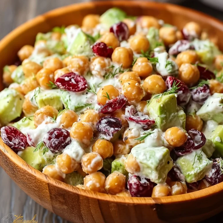 Chickpea Cranberry Salad Creamy Feta Dressing