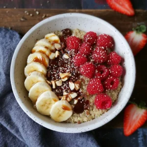 Chunky Monkey Quinoa Breakfast Bowl for a Energizing Morning!