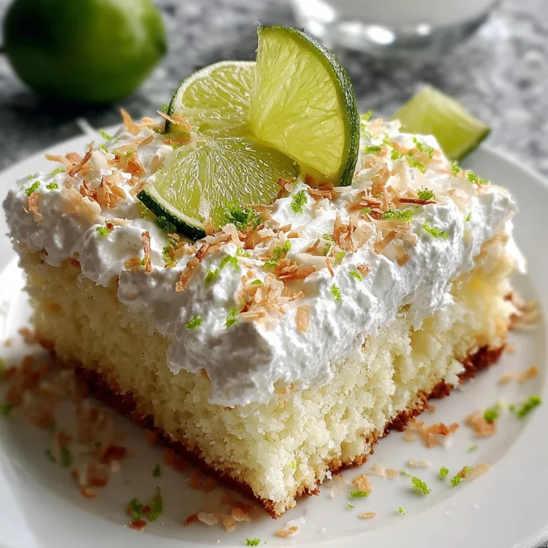 Coconut Lime Poke Cake