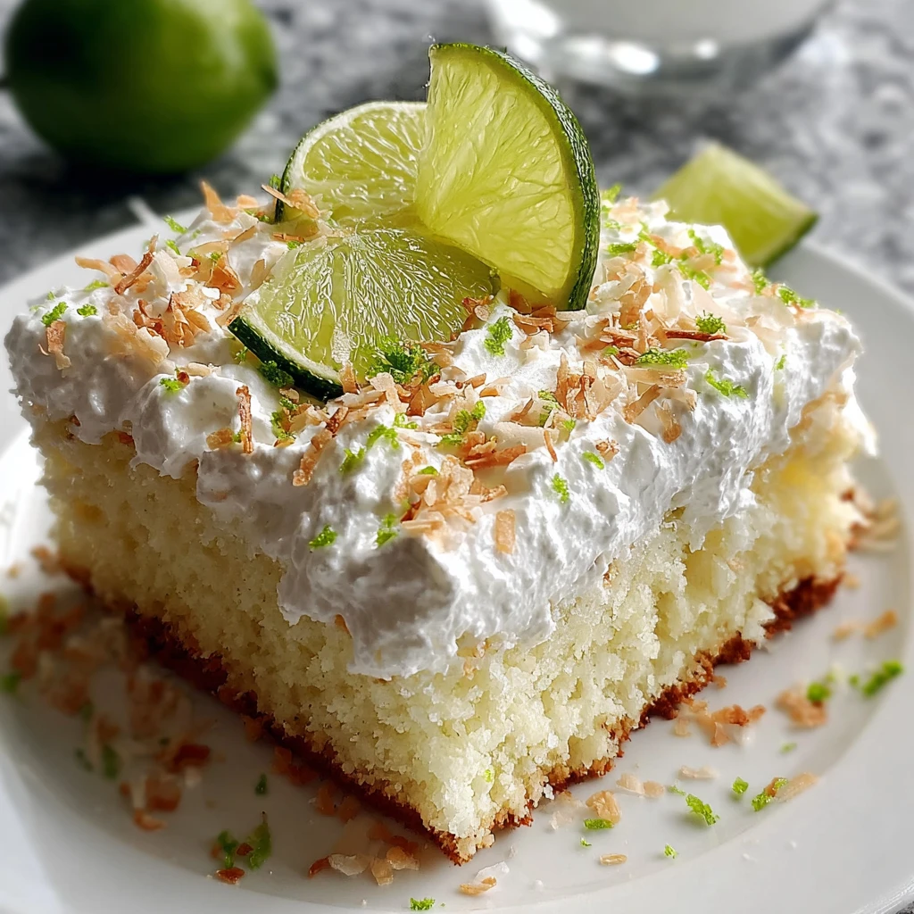Coconut Lime Poke Cake