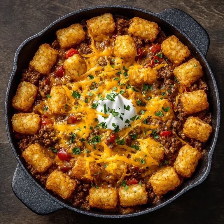 Cowboy Casserole Tater Tots Cheese