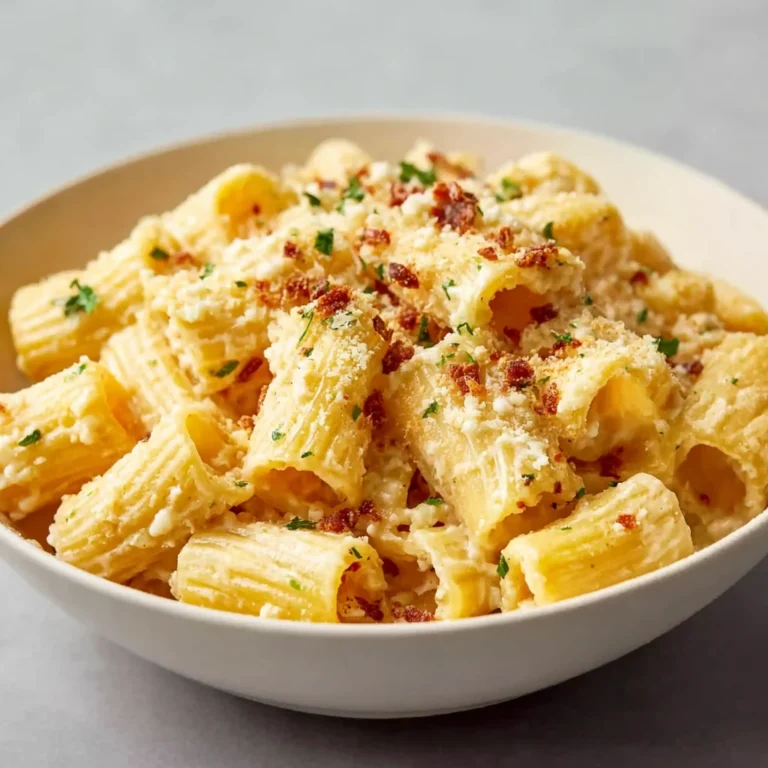 Creamy Cottage Cheese Rigatoni Highprotein Pasta Bake