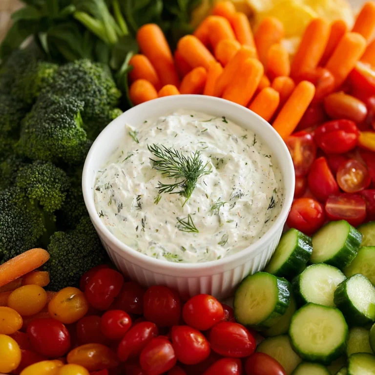 Creamy Garlic Herb Veggie Dip