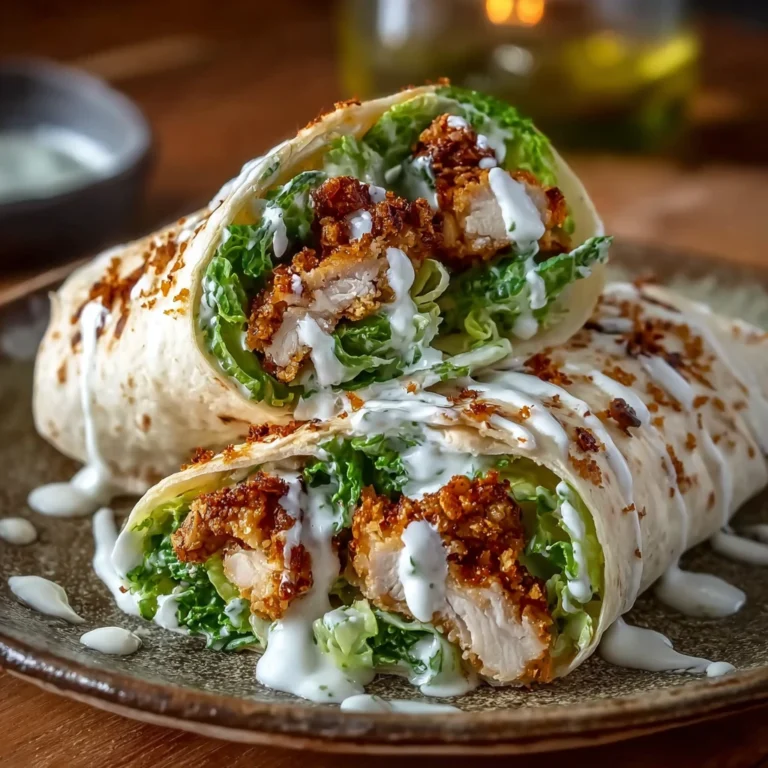 Crispy Chicken Caesar Lavash Wrap Recipe Homemade Dressing