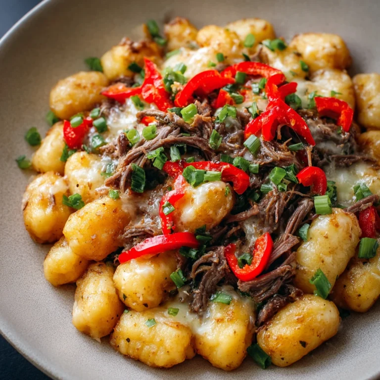 Crockpot Philly Cheesesteak Potatoes