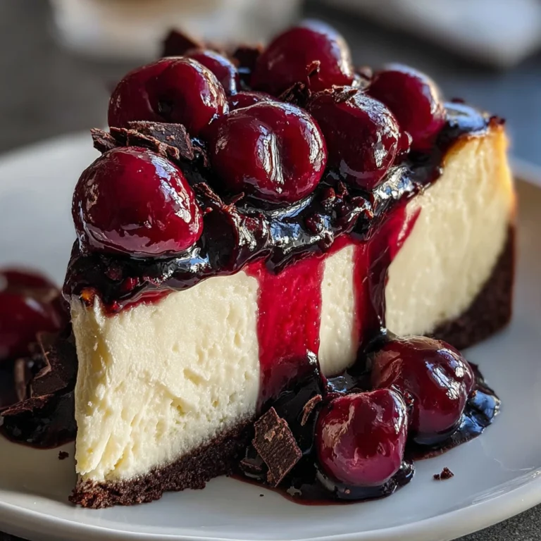 Dark Chocolate Cherry Cheesecake Decadent Dessert Recipe
