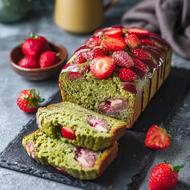 Delicious Matcha Banana Bread Strawberries Love