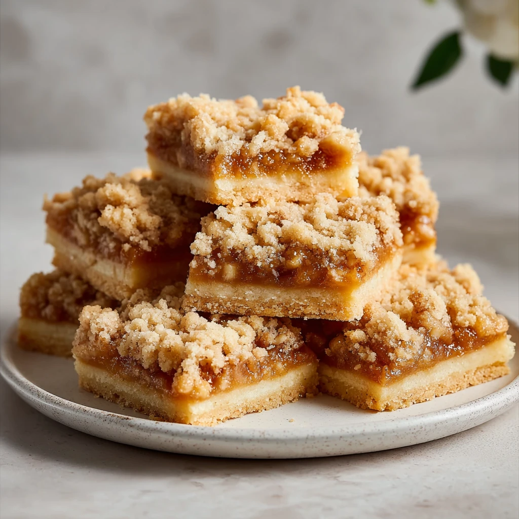 Apple Crisp Shortbread Bars Homemade Delicious