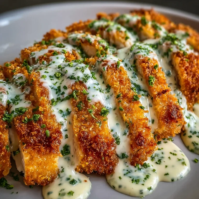 Experience Ultimate Crispy Parmesan Chicken Creamy Garlic Sauce