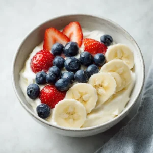 Healthy Banana Berry Yogurt Bowl for a Quick Breakfast