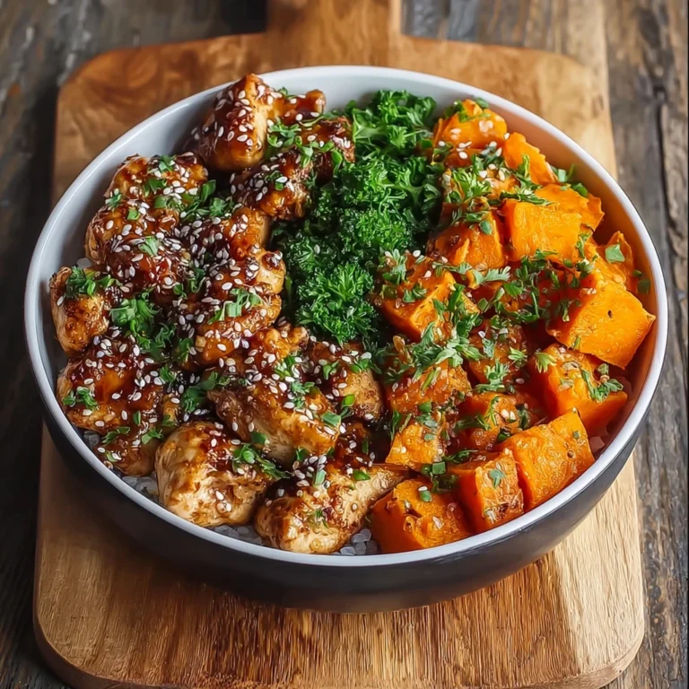 Honey Garlic Chicken Sweet Potato