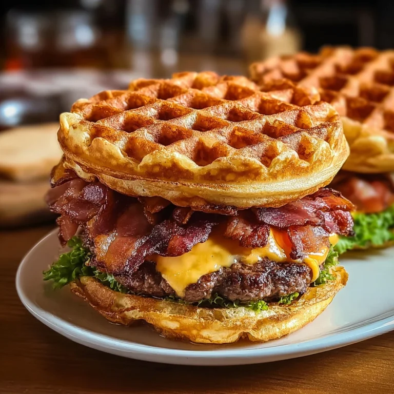 Indulge Ultimate Maple Bacon Waffle Burger Recipe Today