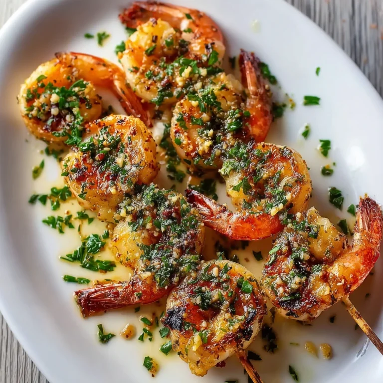 Juicy Mediterranean Grilled Shrimp Skewers