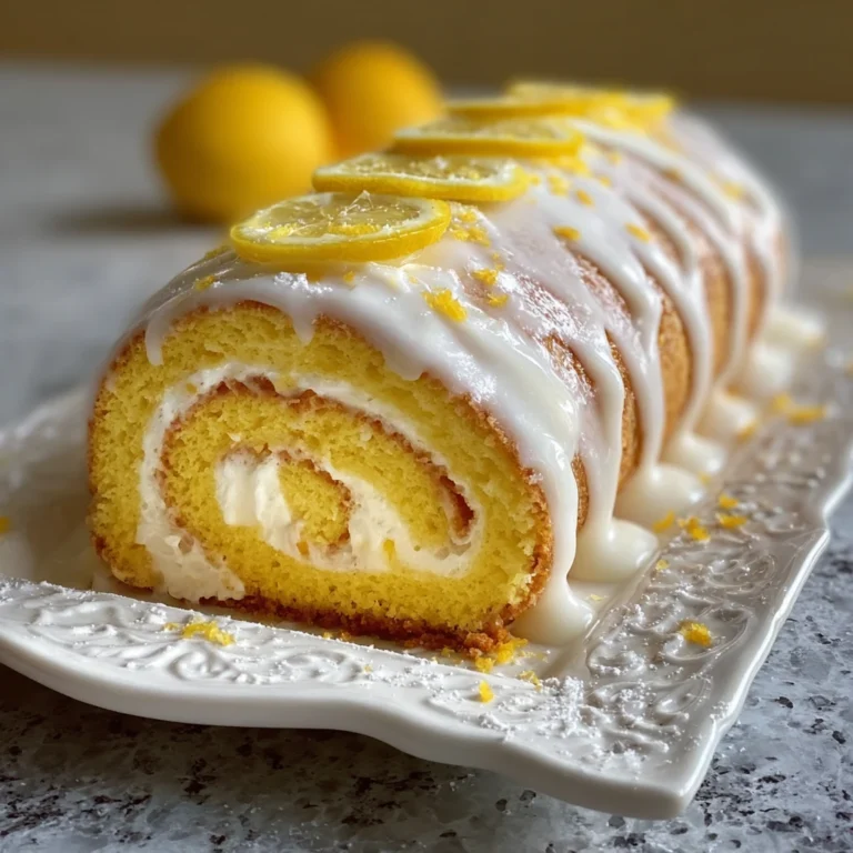 Lemon Cream Roll Cake Glaze