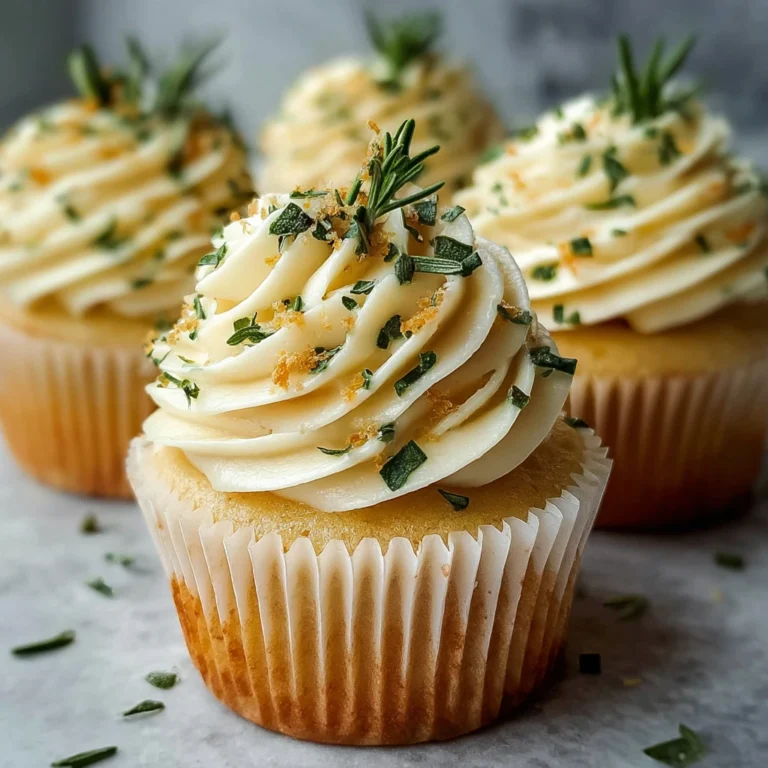 Lemon Thyme Rosemary Cupcakes