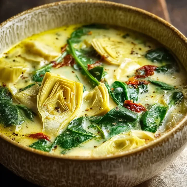 Lemony Tuscan Artichoke Soup