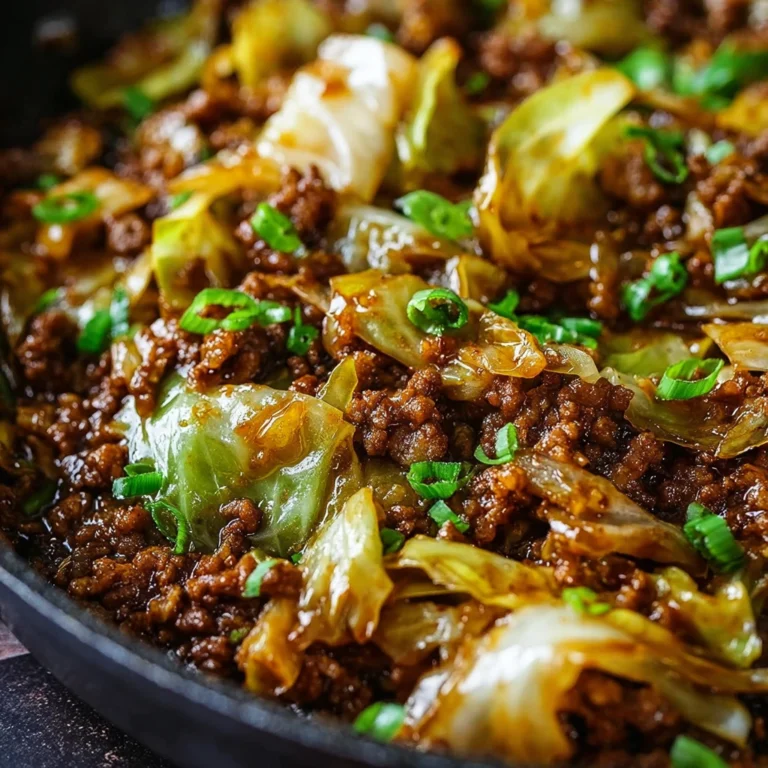 Low Carb Mongolian Ground Beef Cabbage Keto Meal
