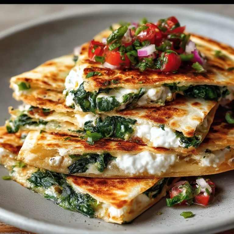 Mediterranean Quesadillas Spinach