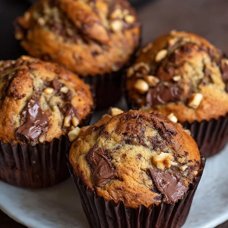 Nutella Banana Swirl Muffins Moist Bakery Recipe
