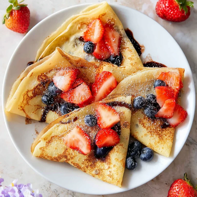 Nutella Crepes Strawberries