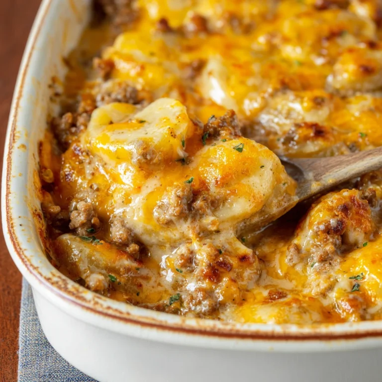 Old Fashioned Cheesy Hamburger Potato Casserole