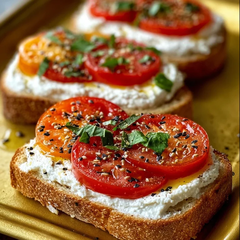 Ricotta Tomato Sourdough Toast Gourmet Breakfast