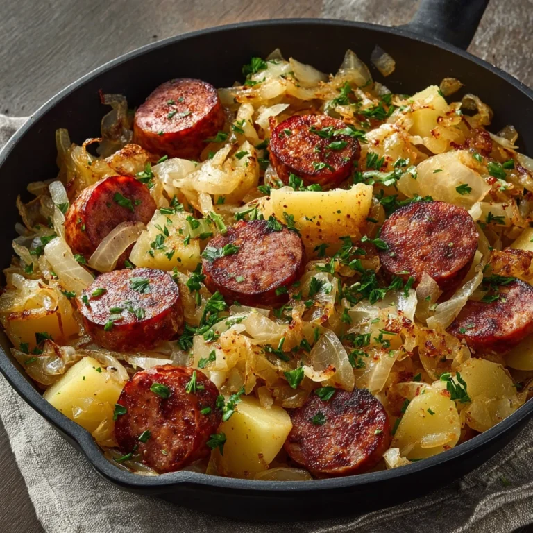 Skillet Kielbasa Sauerkraut Potatoes