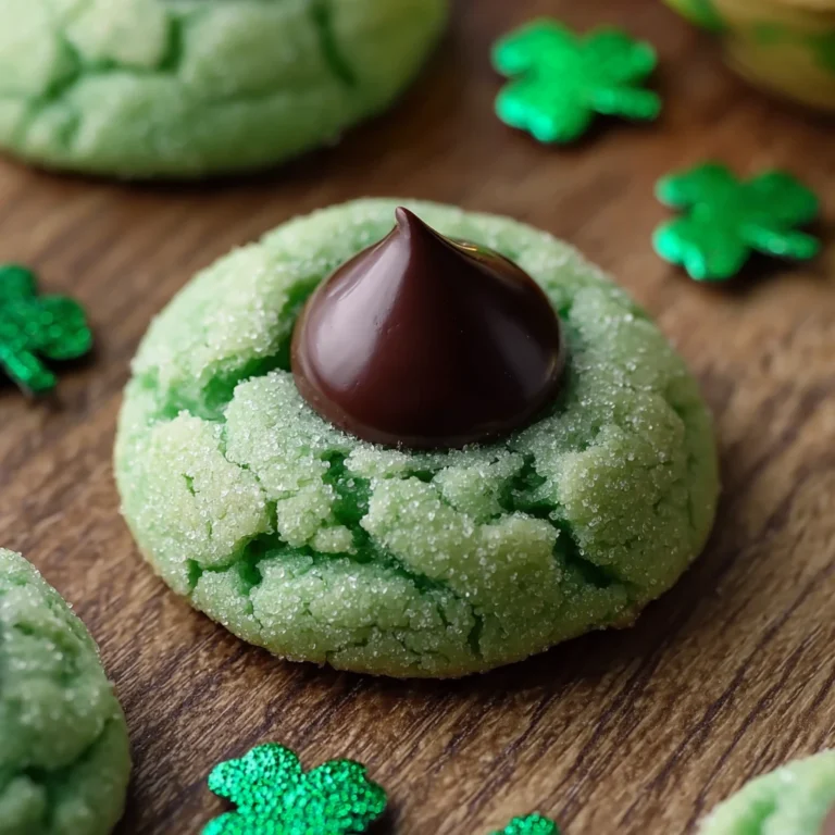 Patricks Day Mint Chocolate Kiss Cookies