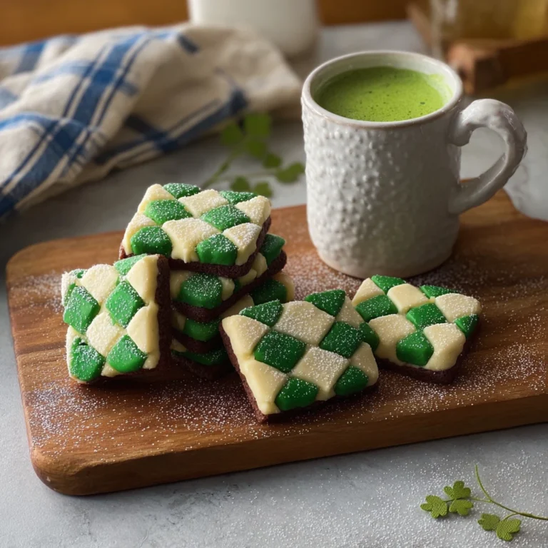 Patricks Day Checkerboard Cookies