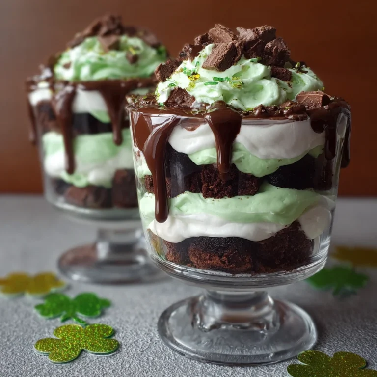 Patricks Day Brownie Trifle