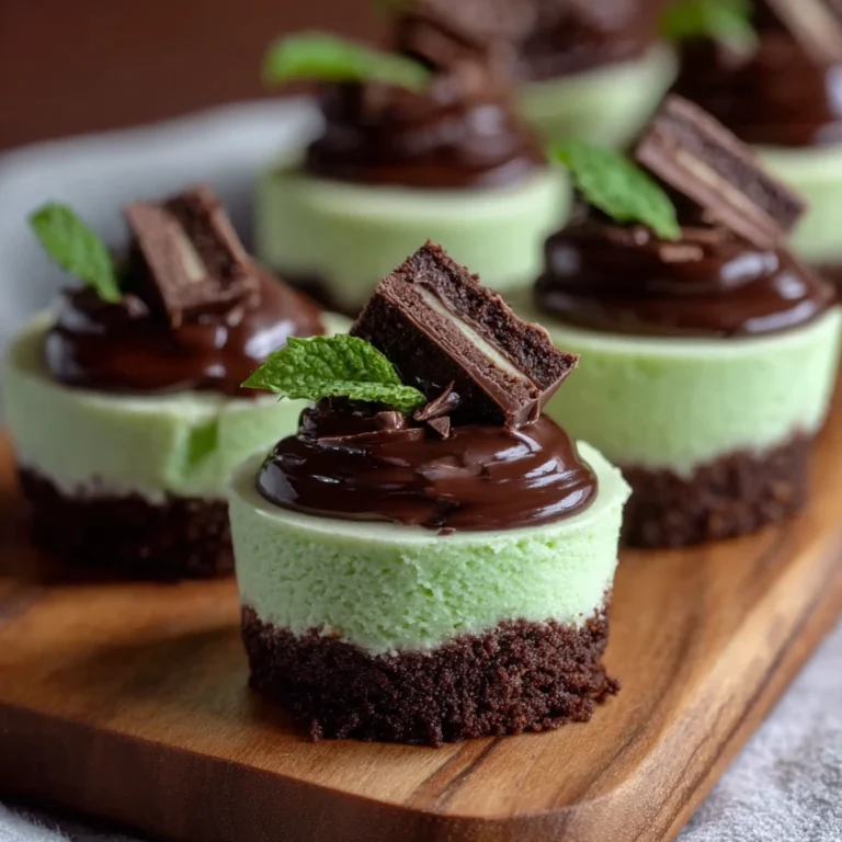 Patricks Day Mini Andes Mint Chocolate Cheesecake