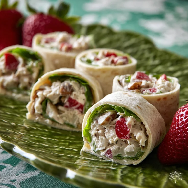Strawberry Chicken Salad Roll-ups Strawberry Chicken Salad Sandwich Rollups