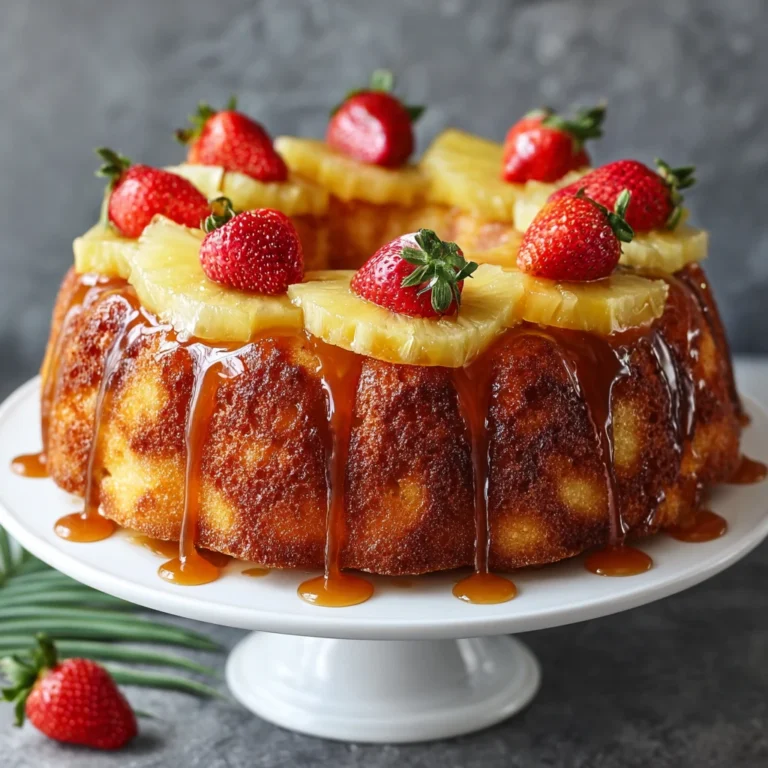 Sweet Strawberry Pineapple Pound Cake