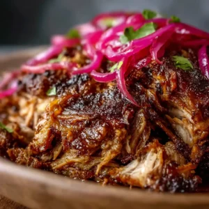 Tender Slow Cooker Carnitas with Zesty Pickled Onions