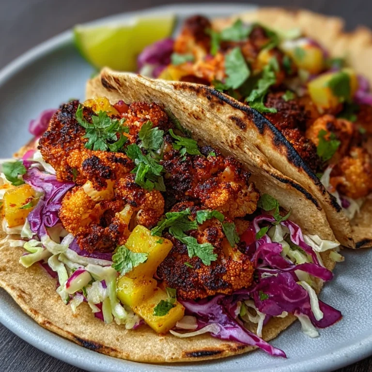 Vegan Smoky Bbq Cauliflower Tacos