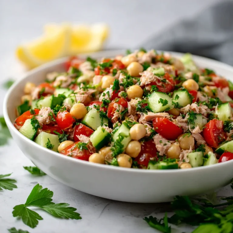 Wholesome Tuna Garbanzo Bean Salad Healthy Recipe