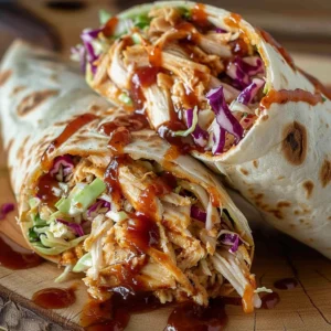 BBQ Chicken Coleslaw Wraps