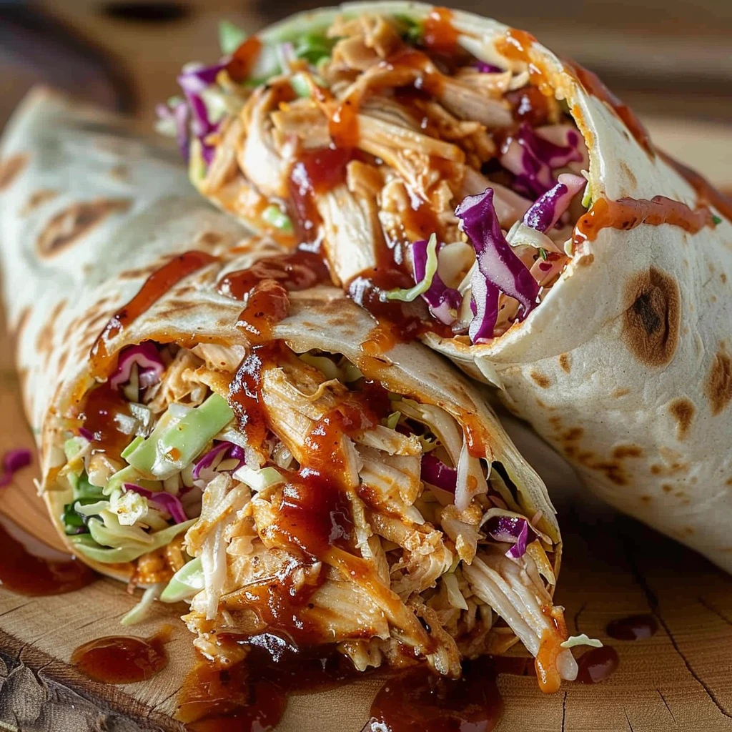 Bbq Chicken Coleslaw Wraps