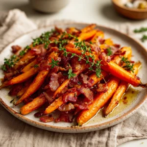 Beef Bacon Smothered Carrots: A Savory Delight Recipe