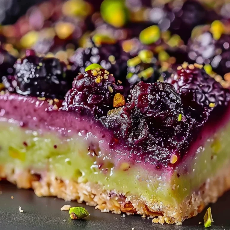 Blackberry Pistachio Bars