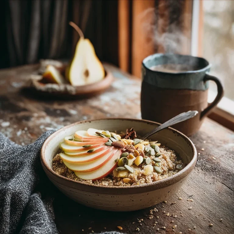 Cozy Apple Pear Quinoa Breakfast Bowls