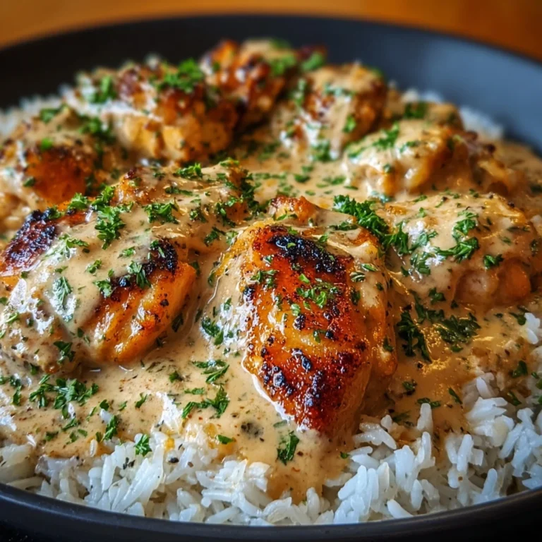 Creamy Smothered Chicken Rice